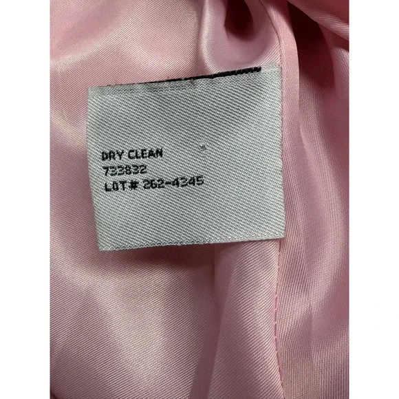 Worthington Pea Coat Womens Medium Pink Tweed Wool Blend Lined Preppy Academia - Picture 8 of 11